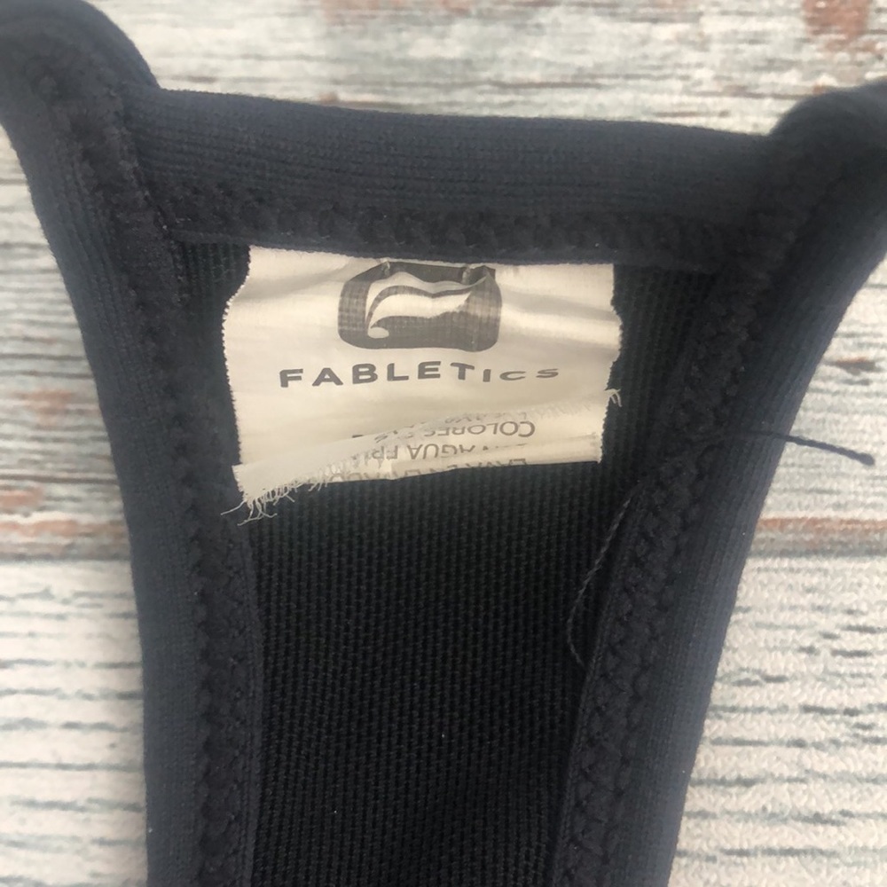 Fabletics Racerback Padded Bra Drawstring Hem Top - Picture 5 of 10